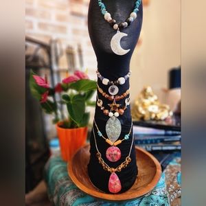 Handmade pressed flower necklaces